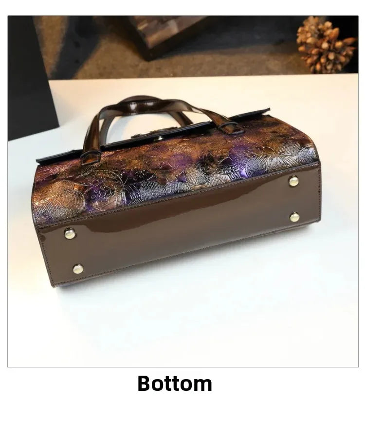 Fashionable Midlife Mom Handbag Soft PU Leather Women's Bag Elegant High-End Crossbody Handbag Polyester Lining