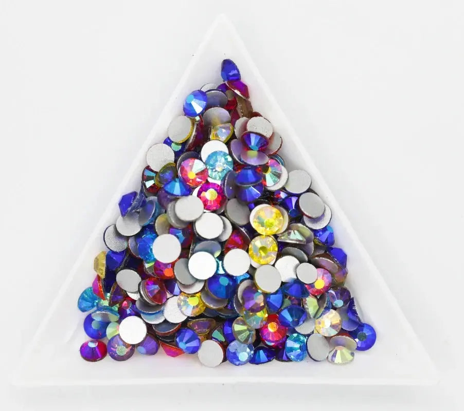 SS3-SS8 1440 pcs Clear Crystal AB gold 3D Non Hot Fix Flat Back Nail Art Rhinestones Decorations Natalia Home Fashion 5Gram-Mix-AB-Colors Natalia Home Fashion