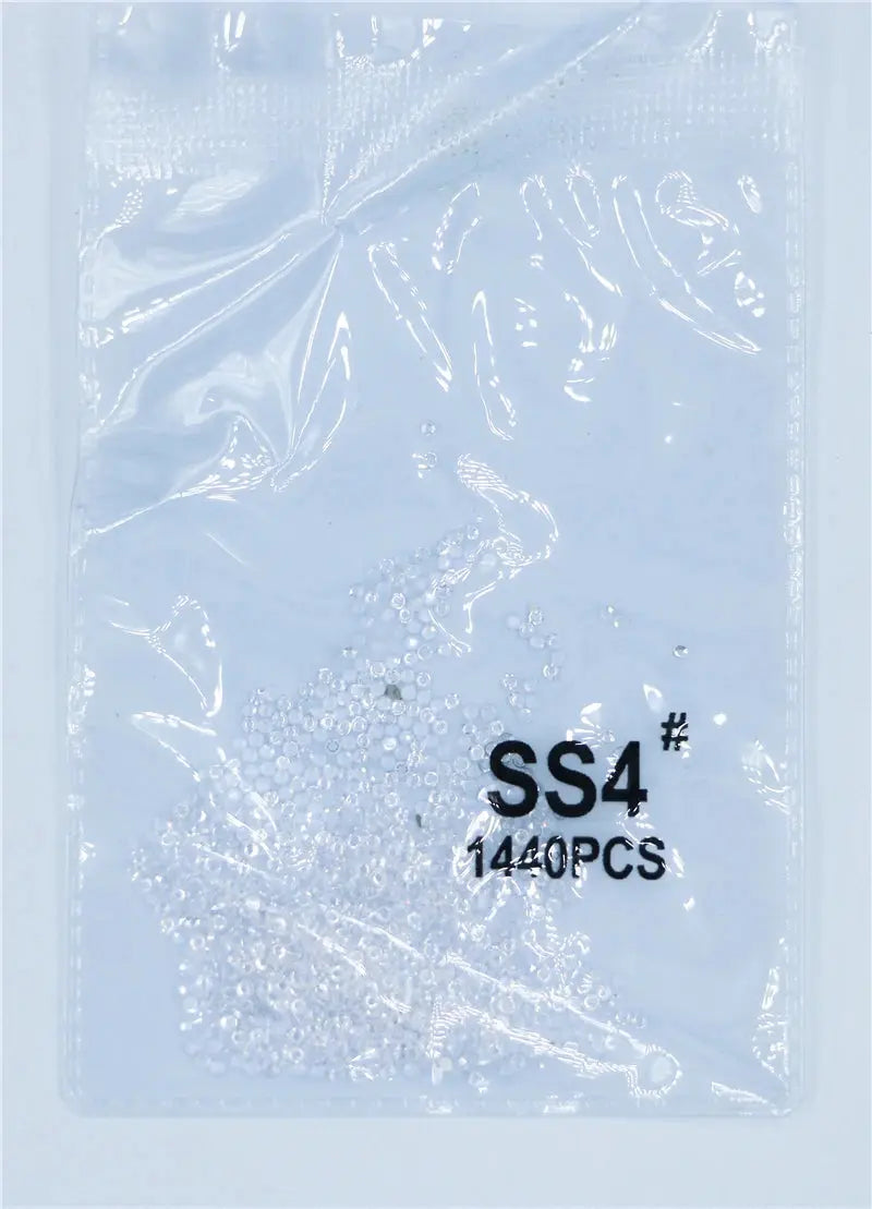 SS3-SS8 1440 pcs Clear Crystal AB gold 3D Non Hot Fix Flat Back Nail Art Rhinestones Decorations Natalia Home Fashion Clear-SS4-1440pcs Natalia Home Fashion