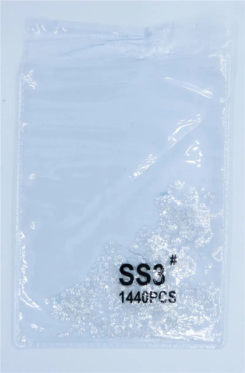 SS3-SS8 1440 pcs Clear Crystal AB gold 3D Non Hot Fix Flat Back Nail Art Rhinestones Decorations Natalia Home Fashion Clear-SS3-1440pcs Natalia Home Fashion