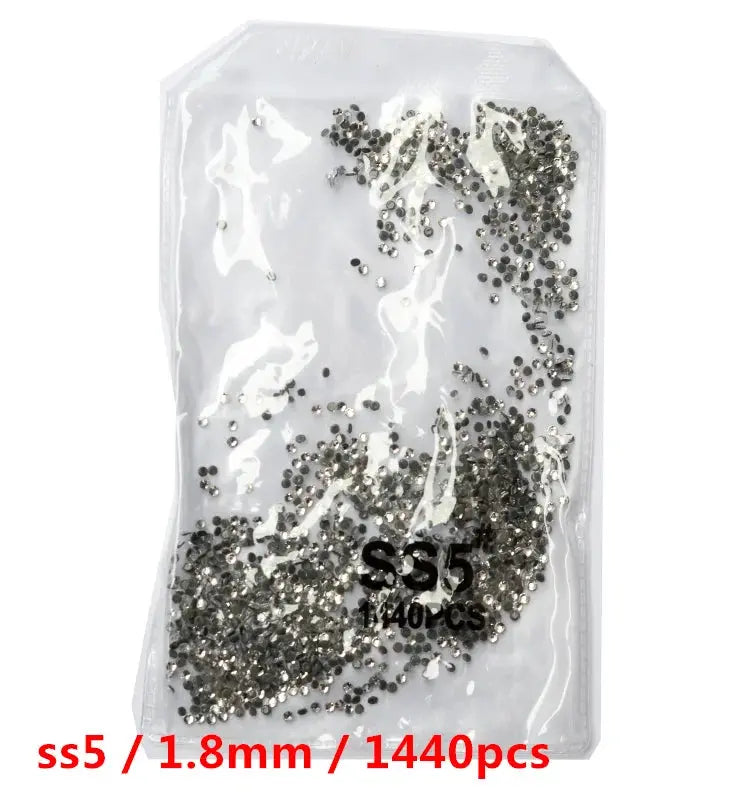 SS3-SS8 1440 pcs Clear Crystal AB gold 3D Non Hot Fix Flat Back Nail Art Rhinestones Decorations Natalia Home Fashion Glue-white-SS5-1440 Natalia Home Fashion