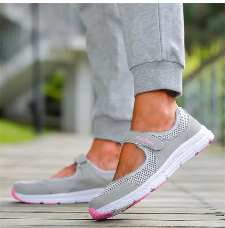 Fashion Women's Sneaker Comfortable Ladies Shoes Mesh Fabric Sneaker Women Platform Tennis Casual Sneaker Woman
