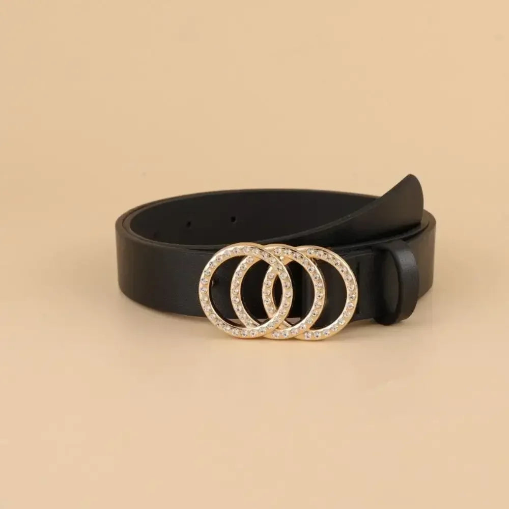 Waist Decoration Fashion Versatile Leather Stylish Belt Casual Luxury Design Slide Buckle Belt Simple Waistband For Women Girl Natalia Home Fashion black-1 Natalia Home Fashion