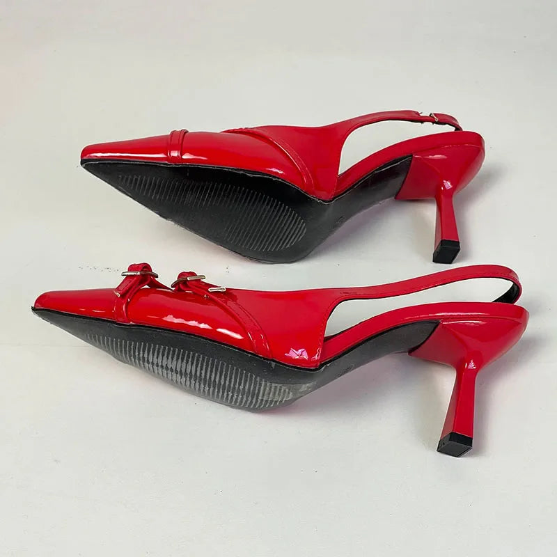 Elegant Women Thin Heels Pumps Shoes Female Slides Fashion Pointed Toe Ladies High Heels Sandals Shoes Natalia Home Fashion Natalia Home Fashion