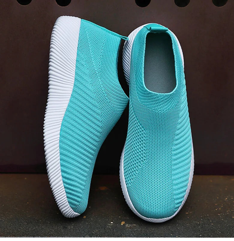 Women Shoes Breathable Flats Elastic Flat Shoes For Women Sneakers Spring Summer Footwear Lightweight Sports Shoes