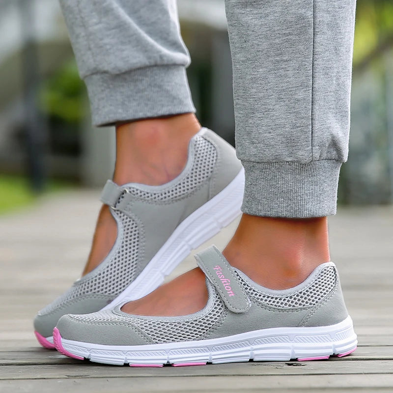 Fashion Women's Sneaker Comfortable Ladies Shoes Mesh Fabric Sneaker Women Platform Tennis Casual Sneaker Woman