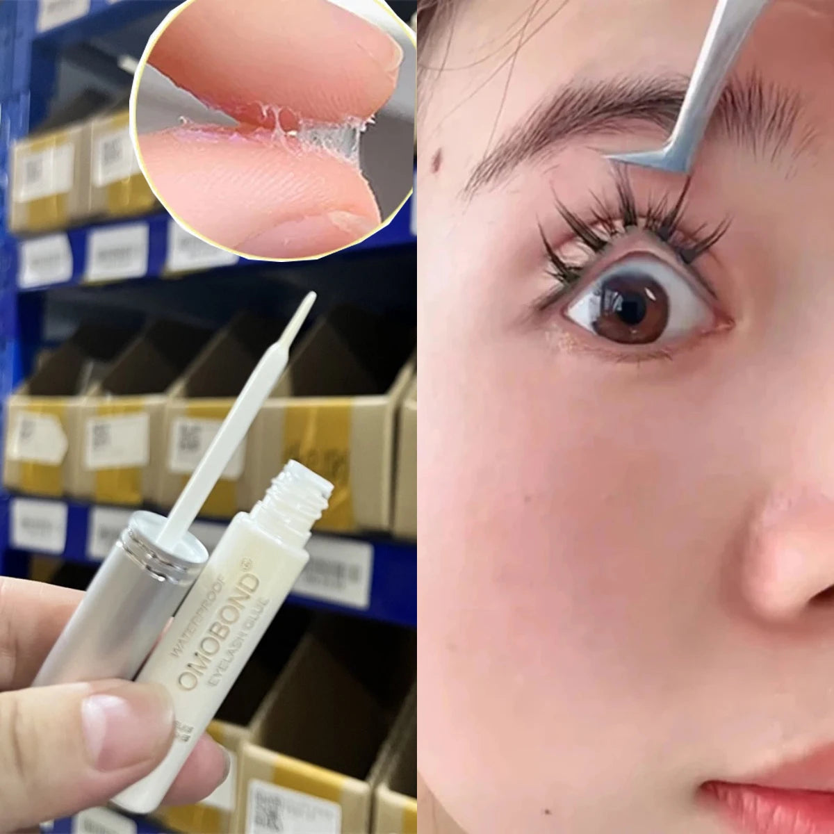 7G Long-Lasting Super Strong Styling Eyelash Glue Waterproof Natural Look Non-Irritating Quick-Drying Applicator for DIY Eyelash Natalia Home Fashion Natalia Home Fashion