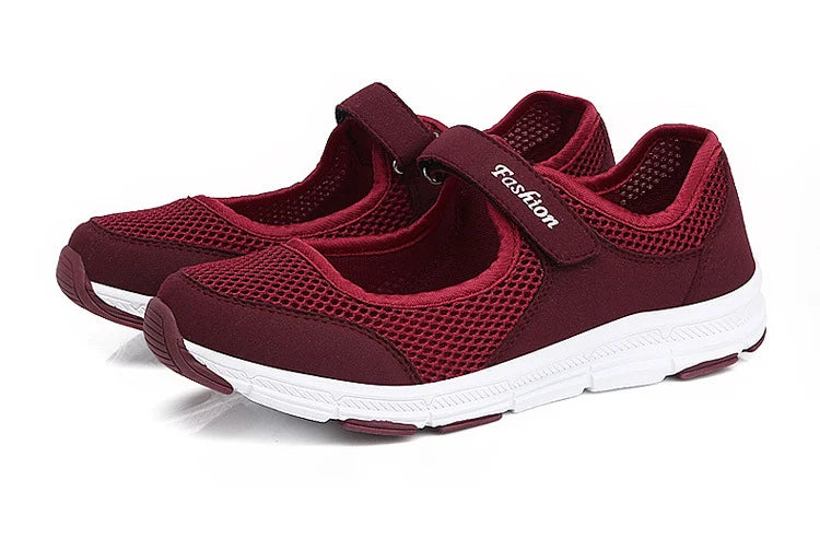 Fashion Women's Sneaker Comfortable Ladies Shoes Mesh Fabric Sneaker Women Platform Tennis Casual Sneaker Woman