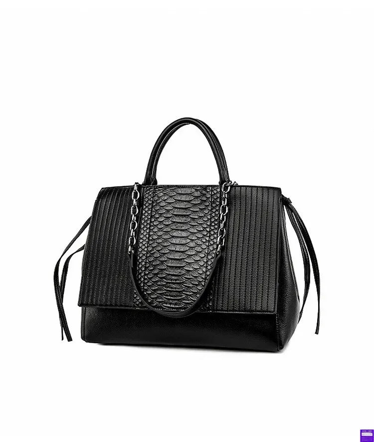 Fashionable Crocodile Pattern Tote Bag Women's Large Capacity Handbag High-End Feel Shoulder Bag Cross-Border New Model