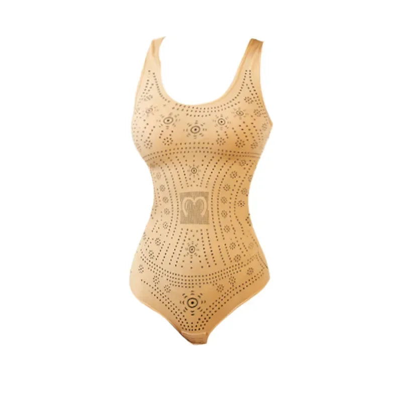 Seamless bodysuit printed plus size tummy control shapewear flat belly slimming full body shaper corset underwear women tank top
