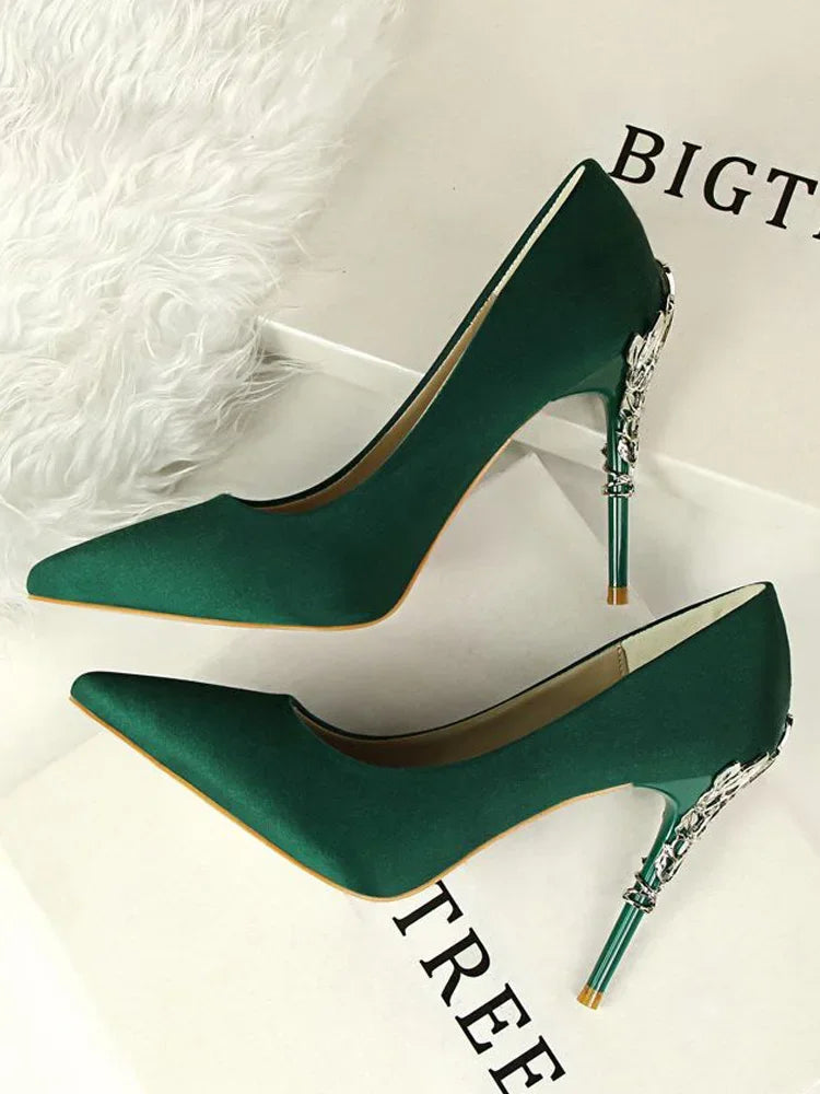 Women Shoes Spring Women Pumps Sequin Wedding Shoes Stilettos Metal Decoration Heels Natalia Home Fashion Natalia Home Fashion