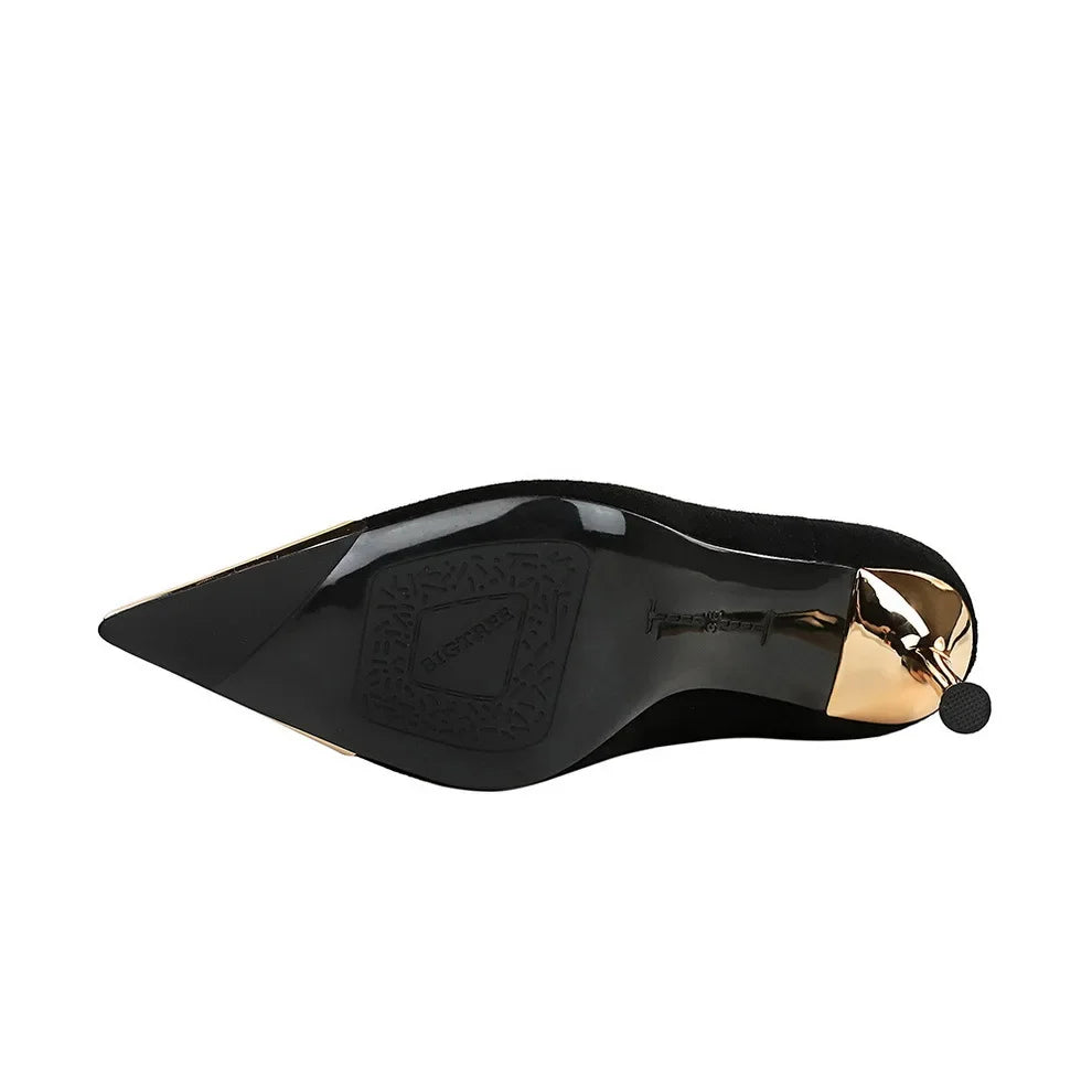 High Heels Women Ankle Boots Sexy Pointed Toe Leather Shoes Women Party Boots Dress Chelsea Boots