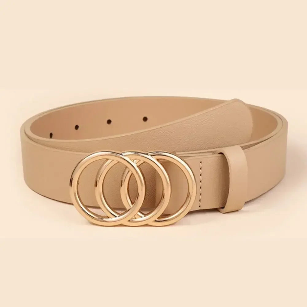 Waist Decoration Fashion Versatile Leather Stylish Belt Casual Luxury Design Slide Buckle Belt Simple Waistband For Women Girl Natalia Home Fashion apricot Natalia Home Fashion