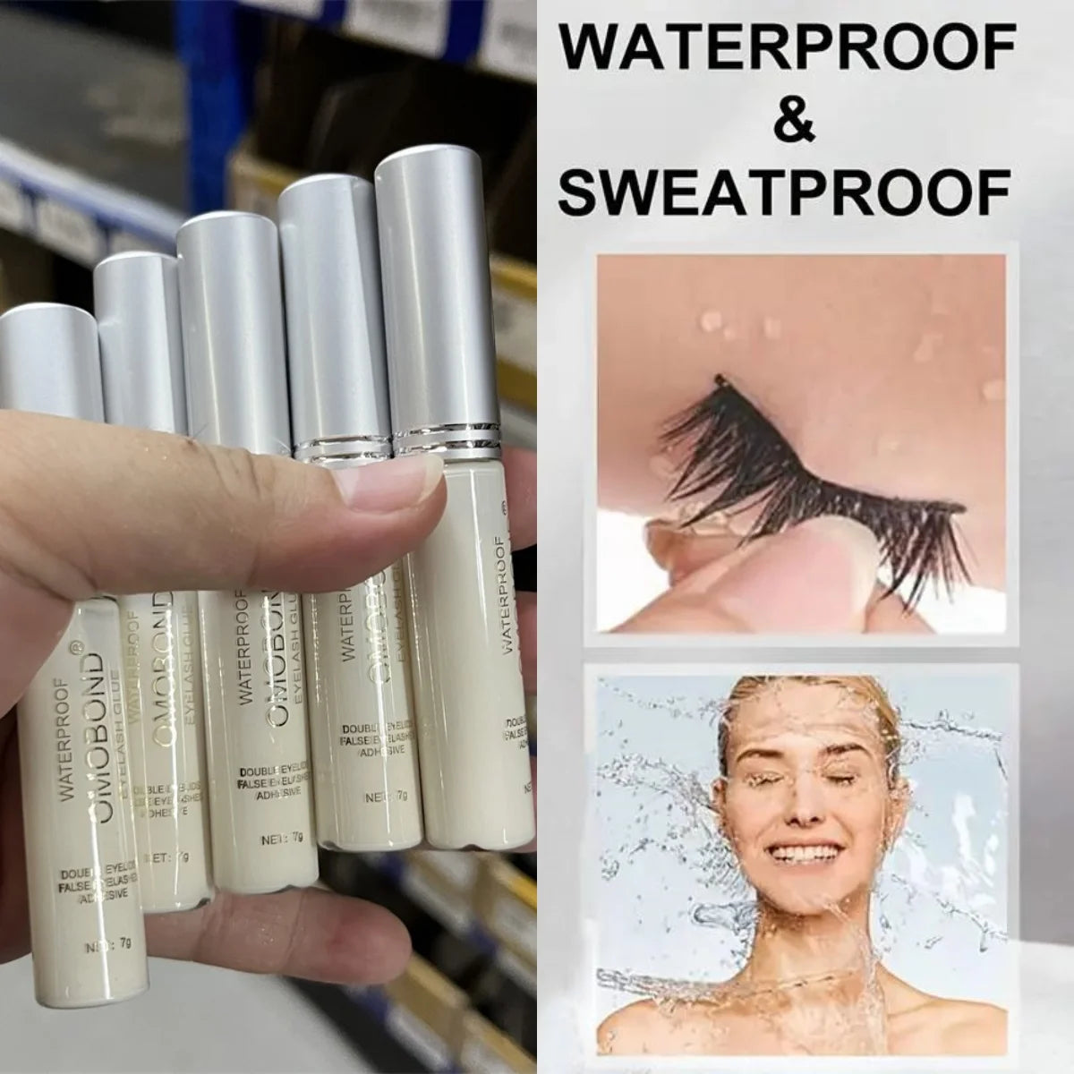 7G Long-Lasting Super Strong Styling Eyelash Glue Waterproof Natural Look Non-Irritating Quick-Drying Applicator for DIY Eyelash Natalia Home Fashion Natalia Home Fashion