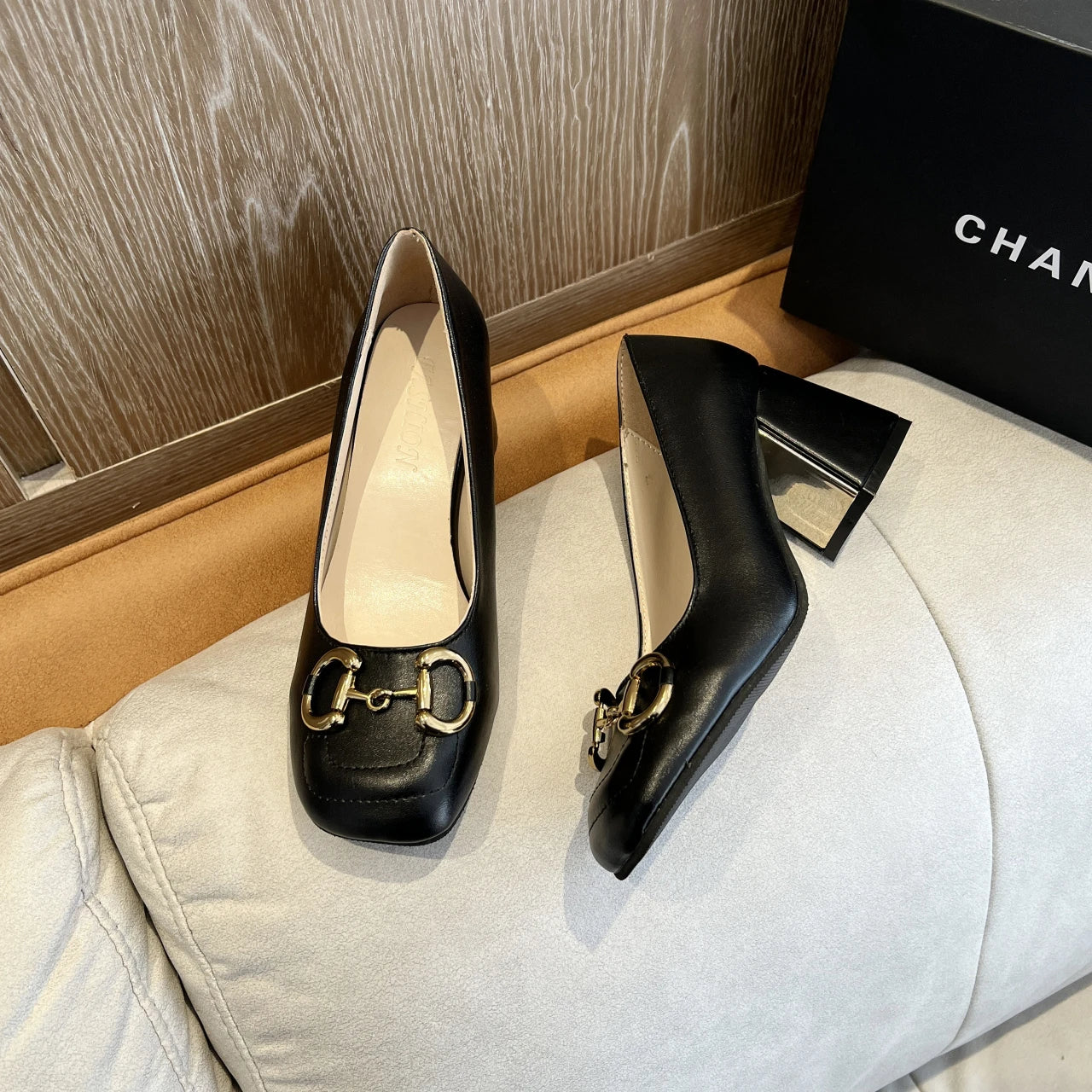 Ladies Dress Shoes Fashion Women Shoes Sandals Closed Toe Studded Shoe Women Sexy Patent Leather Platform Heels