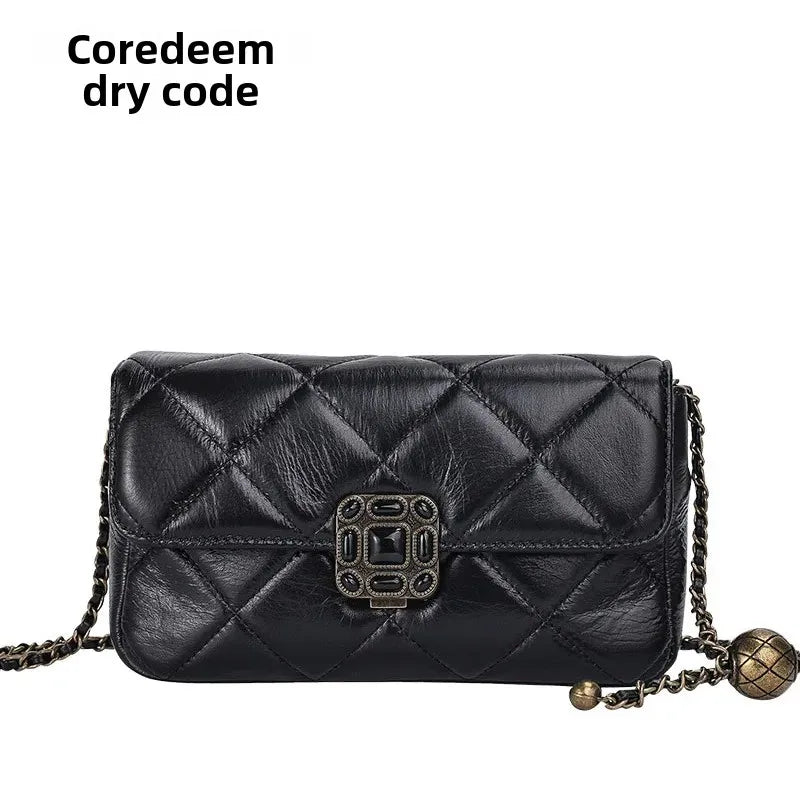 Chic Argyll Women's Crossbody Bag Trendy Autumn/Winter Vintage High-End Feel Versatile Small Square Bag