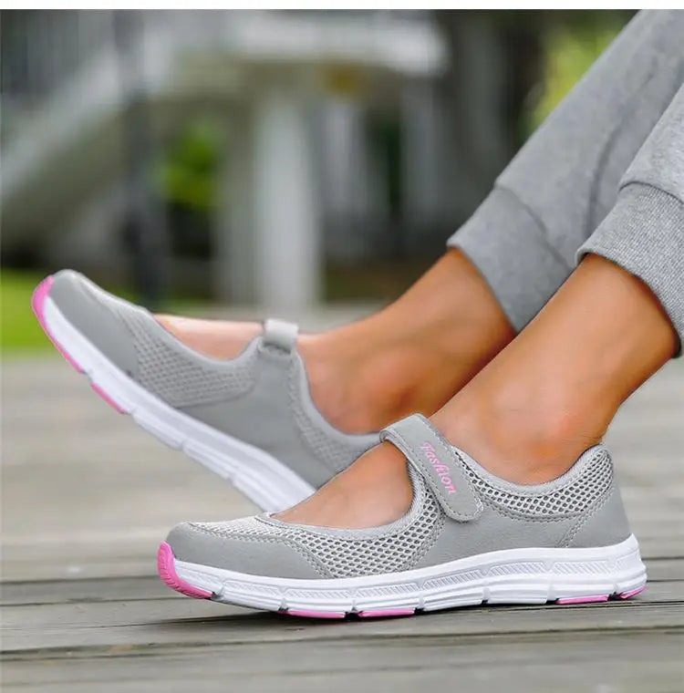 Fashion Women's Sneaker Comfortable Ladies Shoes Mesh Fabric Sneaker Women Platform Tennis Casual Sneaker Woman
