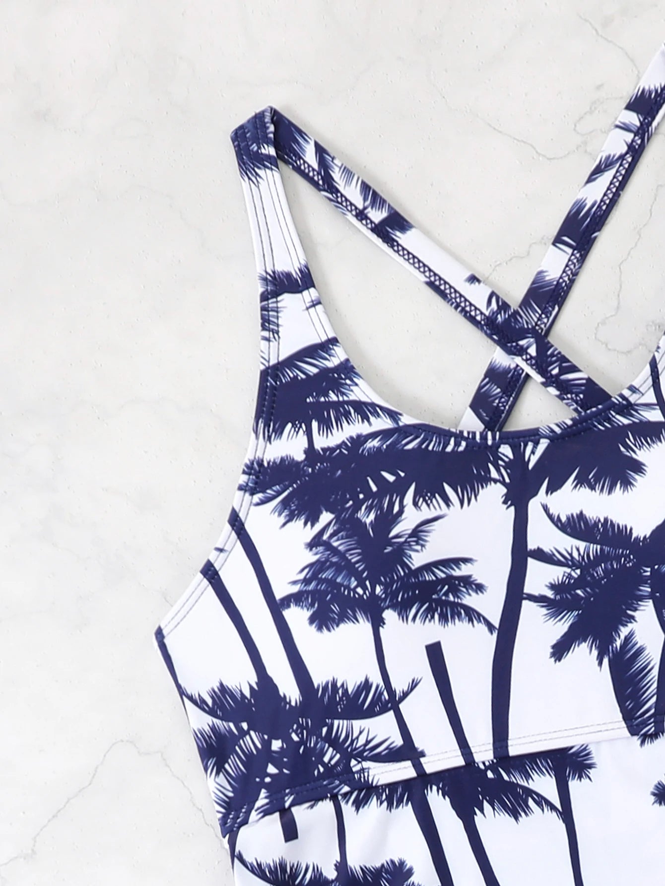 Printed Tankini Set Two Pieces Swimsuit Women Swimwear Female High Waist Bathers Bathing Swimming Swim Suit Beachwear