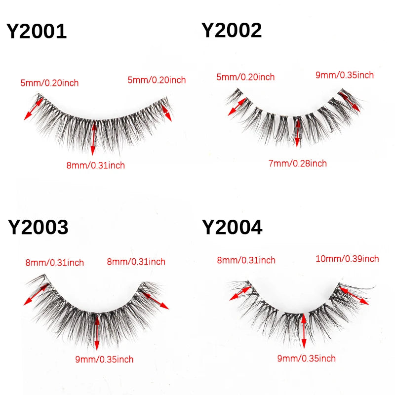 YSDO Natural Mink Eyelashes 3/6/10 Pairs Wispy Faux 3D Mink Lashes Short Fluffy Half False Eyelash Makeup Tools Cat Eye Lashes Natalia Home Fashion Natalia Home Fashion