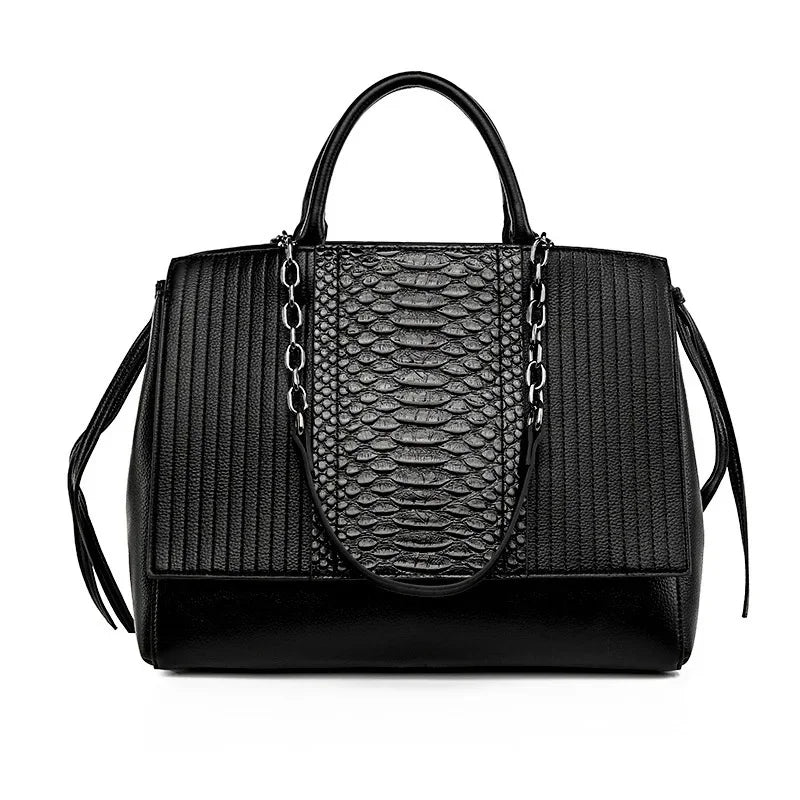 Fashionable Crocodile Pattern Tote Bag Women's Large Capacity Handbag High-End Feel Shoulder Bag Cross-Border New Model