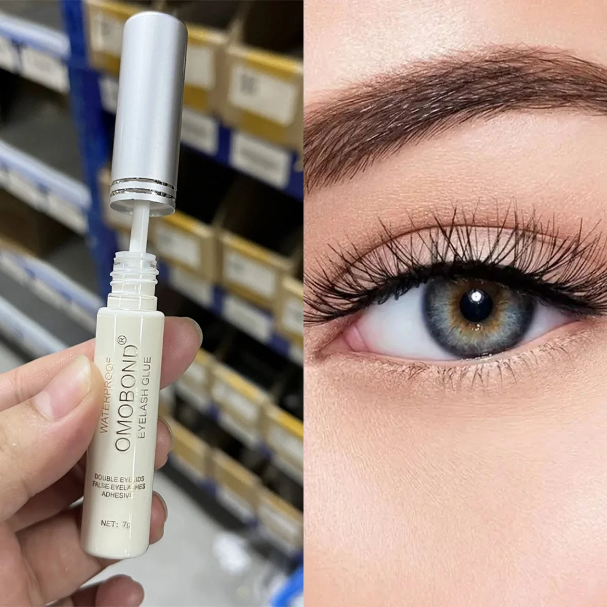 7G Long-Lasting Super Strong Styling Eyelash Glue Waterproof Natural Look Non-Irritating Quick-Drying Applicator for DIY Eyelash Natalia Home Fashion Natalia Home Fashion