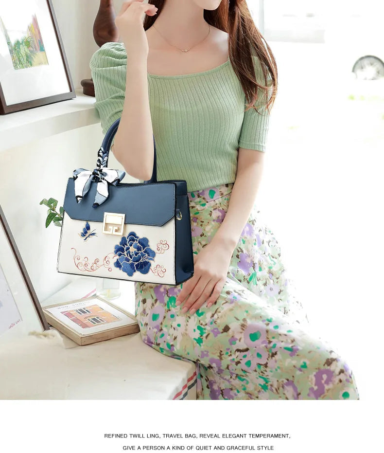 Embroidered Women's Bag Fashion Crossbody bags High Style Versatile Large Capacity Shoulder Handbag Designer Bag