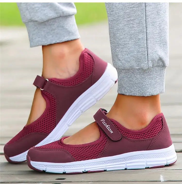 Fashion Women's Sneaker Comfortable Ladies Shoes Mesh Fabric Sneaker Women Platform Tennis Casual Sneaker Woman