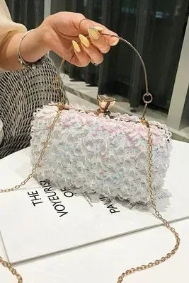 Women's Evening Bags Fashion Luxury Sequin Beaded Banquet Handbags Clutches Ladies Chain Small Shoulder Bag Purses