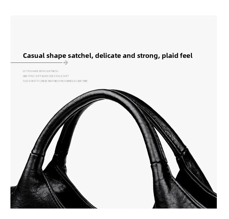 Fashionable Pure Color Basket Handbag Women's Commuter Bag Soft PU Leather Vintage Style Single Shoulder Bag with Internal Zipper
