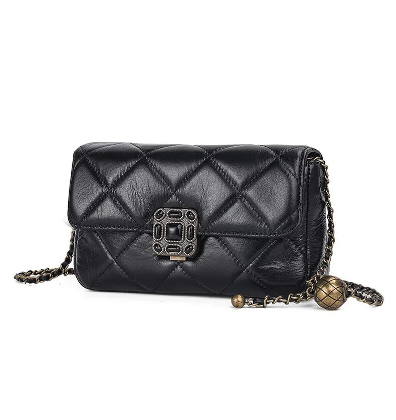 Chic Argyll Women's Crossbody Bag Trendy Autumn/Winter Vintage High-End Feel Versatile Small Square Bag