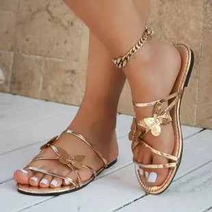 Women Flat Bow Slippers Luxury Flat Shoes Summer Outdoor Flip Flops Sandals 2024 Fashion New Dress Beach Slides Zapatillas Mujer Natalia Home Fashion Rose-Gold-39 Natalia Home Fashion