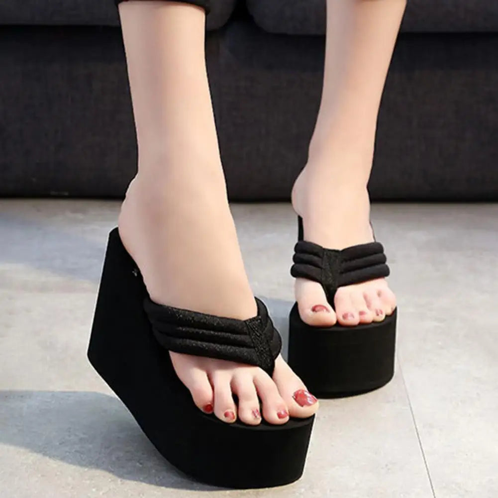 Women's Platform Flip Flops Arch Support Thong Sandals Thick-Sole Slippers Non-slip Flip Flops Thick Sole Footwear Beach Wear