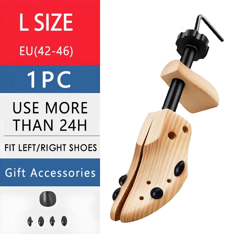 1/2 Pc Wooden Shoe Trees Adjustable Shoe Stretcher Expander Women Unisex Length Width shoes Extender Keeper Heels