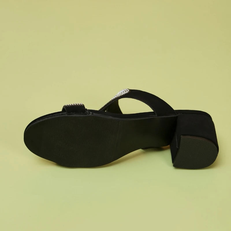 2024 New Summer Women's Fashion Open Toe Slip-On Flats Comfortable Slippers Rhinestone Designer Beach Party Sandals for Women Natalia Home Fashion Natalia Home Fashion