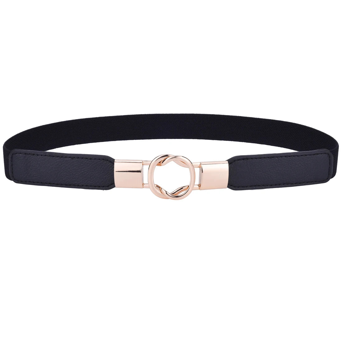 Women Skinny Stretchy Waist Belt for Dress Ladies Elastic Thin Belt Plus Size Natalia Home Fashion 75cm-Waist-75-100cm-Wide-3cm-2-Black Natalia Home Fashion
