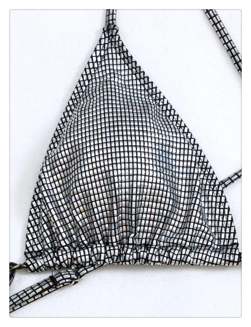 Women One Piece Swimsuit Bling Swimwear Backless Mono Bikini Feminine Bodysuit Female Bikini