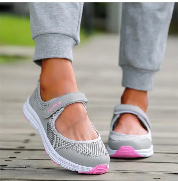 Fashion Women's Sneaker Comfortable Ladies Shoes Mesh Fabric Sneaker Women Platform Tennis Casual Sneaker Woman