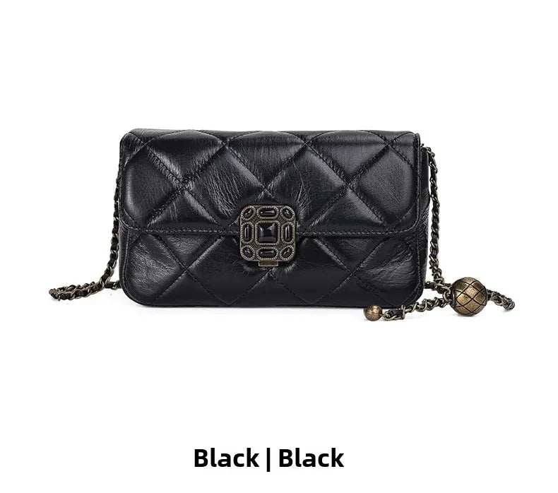 Chic Argyll Women's Crossbody Bag Trendy Autumn/Winter Vintage High-End Feel Versatile Small Square Bag