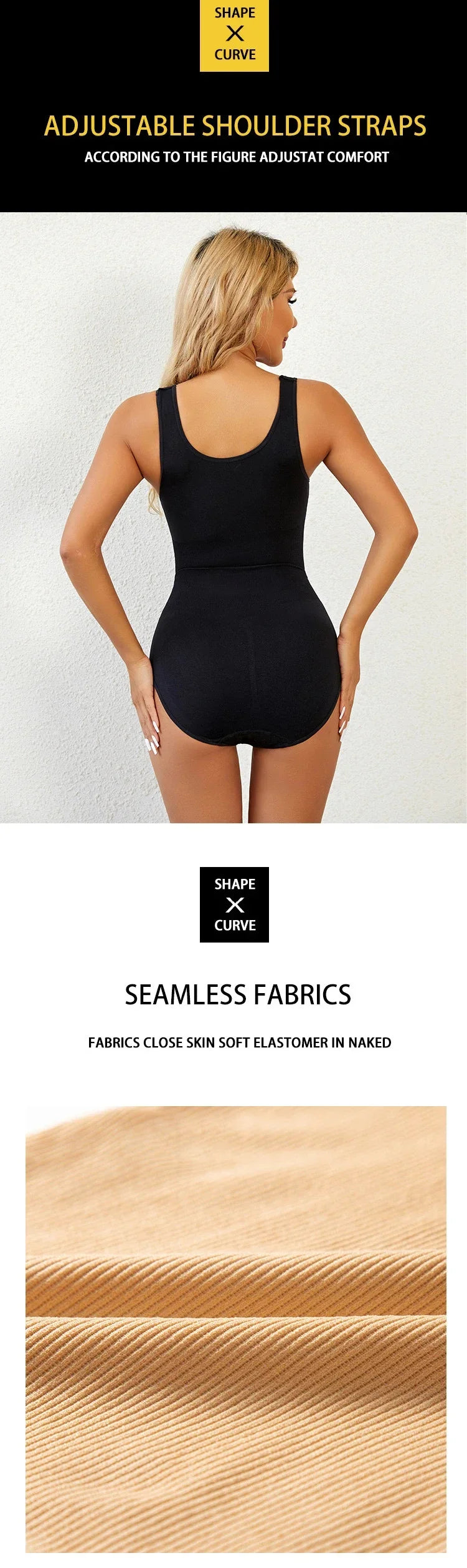 Seamless bodysuit printed plus size tummy control shapewear flat belly slimming full body shaper corset underwear women tank top