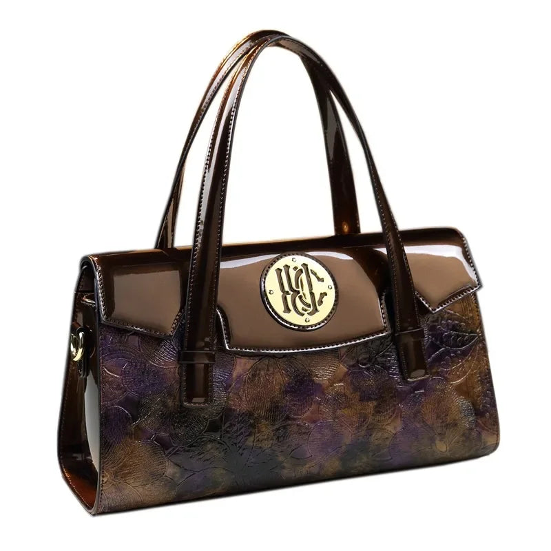 Fashionable Midlife Mom Handbag Soft PU Leather Women's Bag Elegant High-End Crossbody Handbag Polyester Lining
