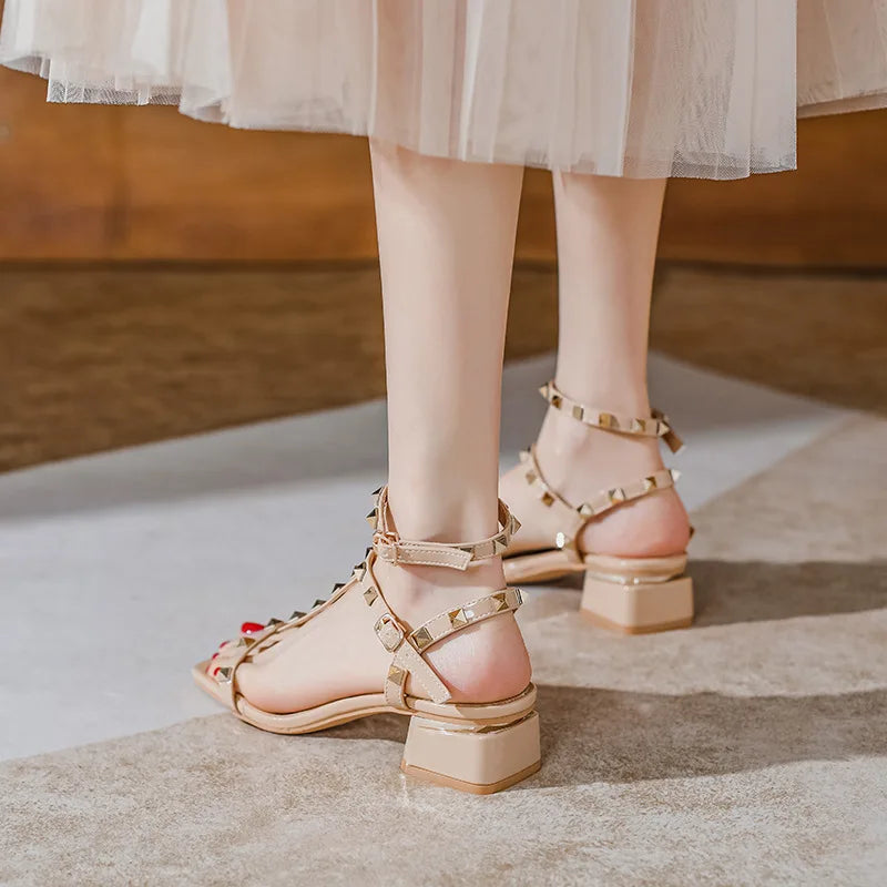 women's outerwear sandals ladies sexy high heels rivet design Occupation and Banquet style casual shoes