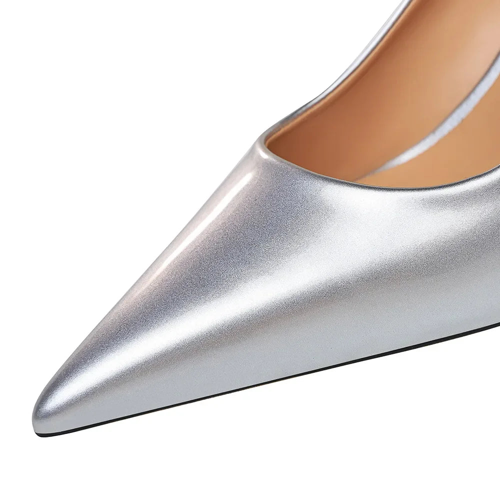 Women High Heels Scar pins Pumps Lady Glossy Leather Fetish Wedding Bridal Mid Low Heels Office Shoes