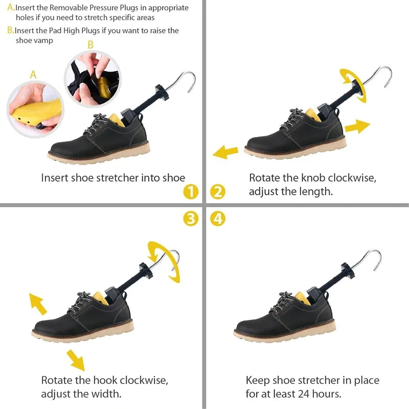 1/2 Pc Wooden Shoe Trees Adjustable Shoe Stretcher Expander Women Unisex Length Width shoes Extender Keeper Heels