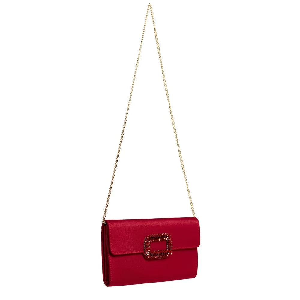 Luxury Satin Clutch Purse For Wedding Party Banquet Women's Handbag Crystal Shiny Rhinestone Diamond Evening Bag Shoulder Bag