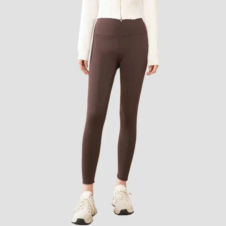Solid High-Waisted Scrunched Butt Yoga Gym Pants Fitness Leggings with fleece lining My Store