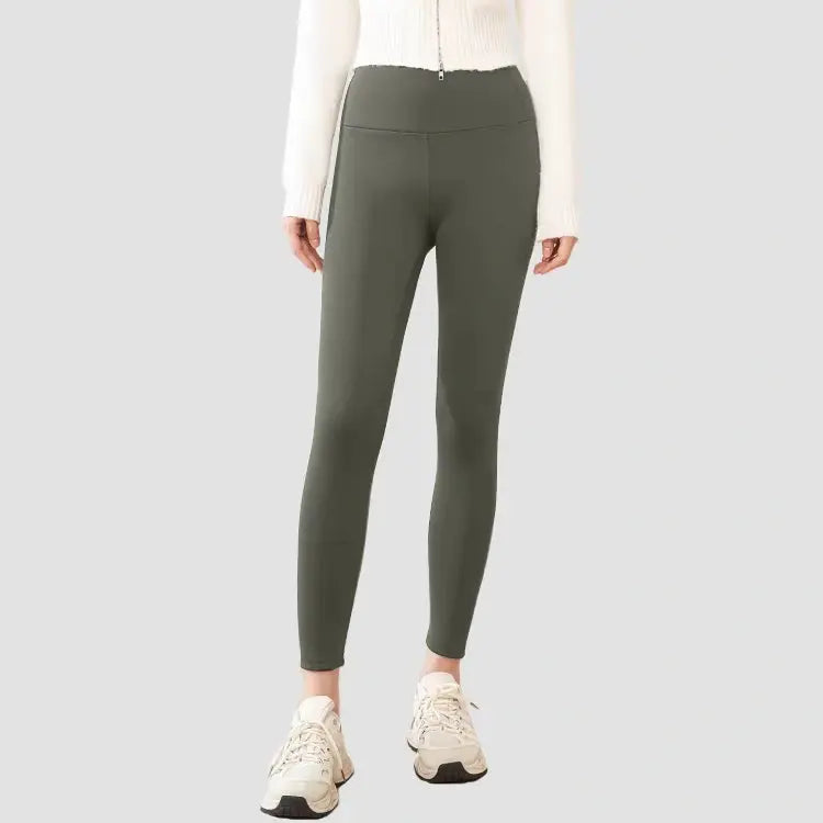 Solid High-Waisted Scrunched Butt Yoga Gym Pants Fitness Leggings with fleece lining My Store