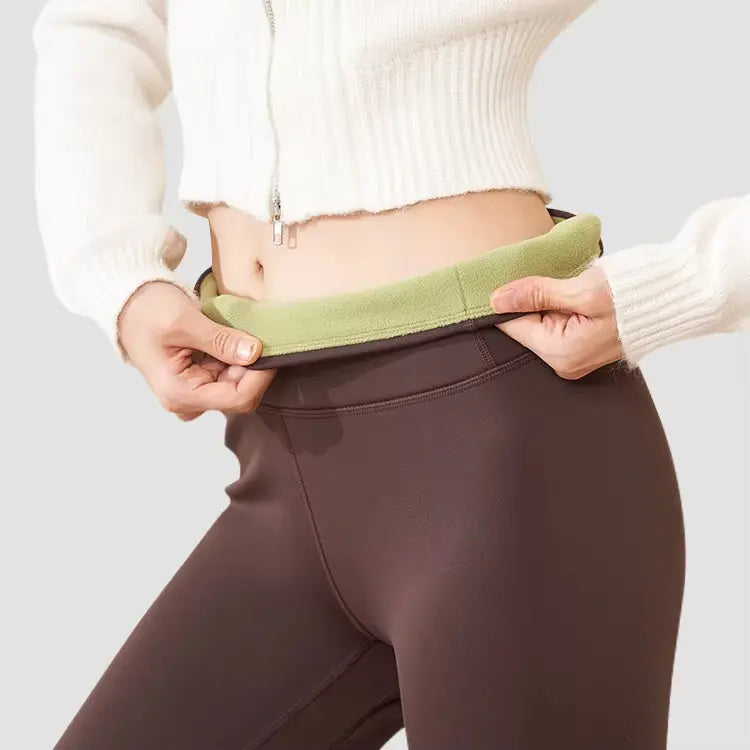 Solid High-Waisted Scrunched Butt Yoga Gym Pants Fitness Leggings with fleece lining My Store