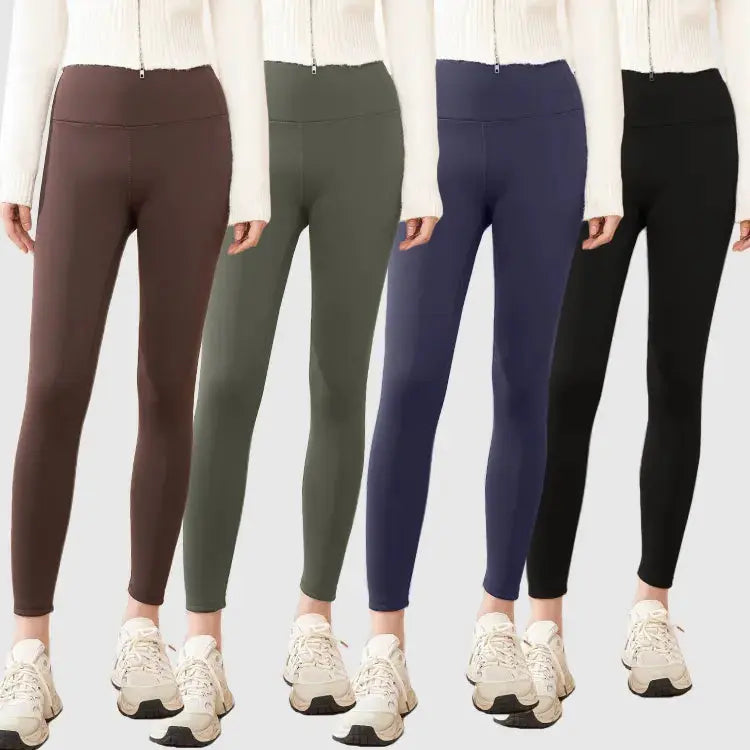 Solid high-waisted yoga pants Scrunched Butt Yoga Gym Pants Fitness Leggings with fleece lining My Store