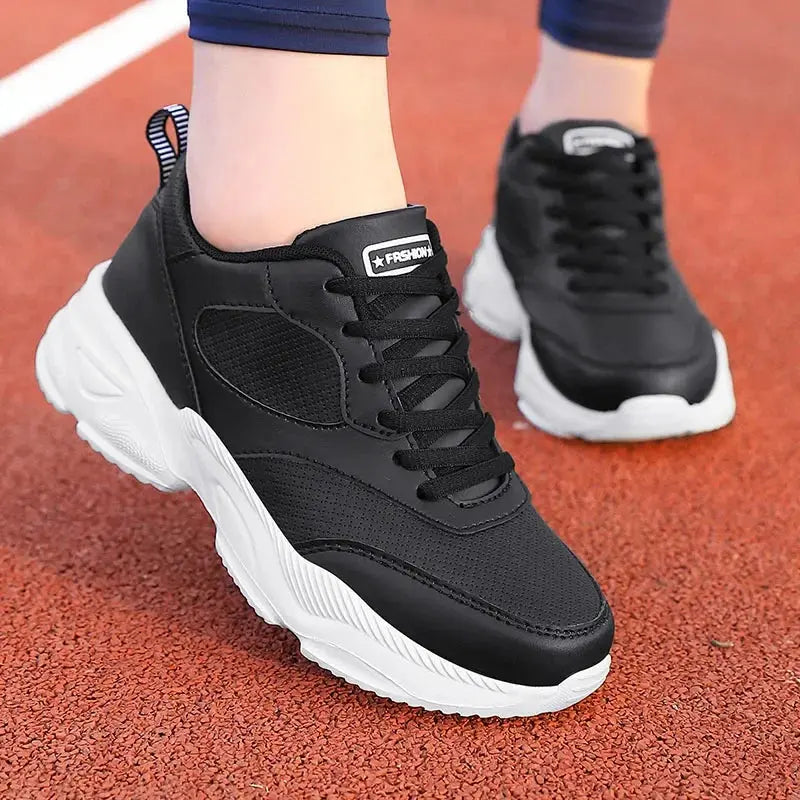 Sports Jogging Shoes Leather Waterproof Running Shoes Women Lightweight Soft Casual Sneakers Natalia Home Fashion Natalia Home Fashion