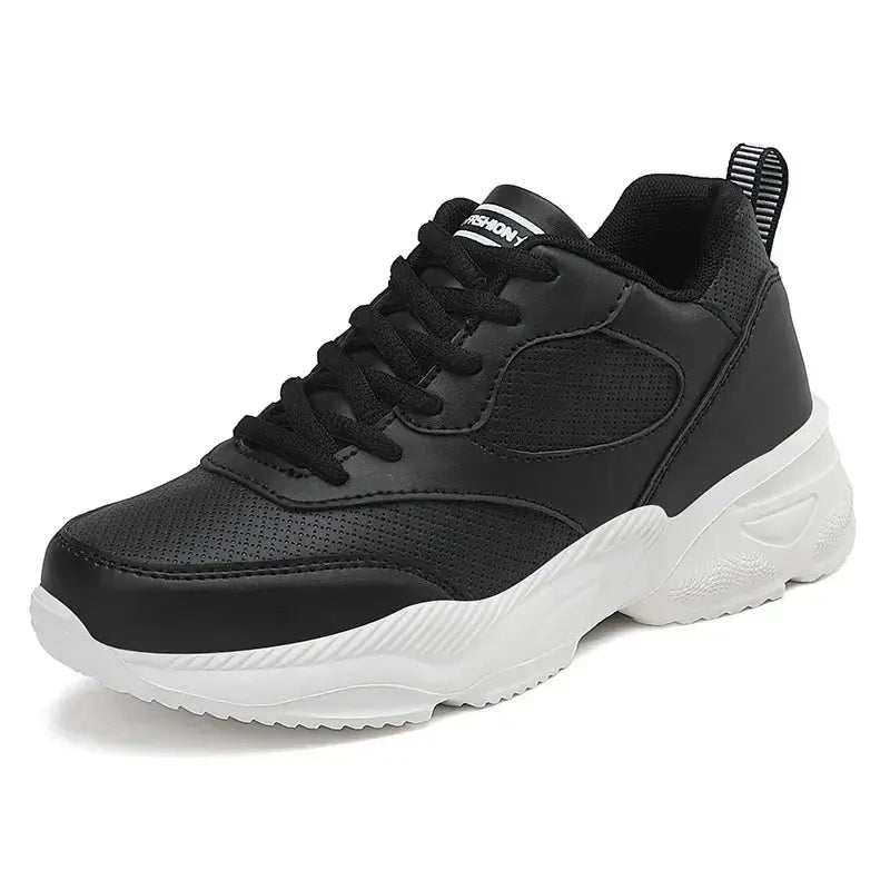 Sports Jogging Shoes Leather Waterproof Running Shoes Women Lightweight Soft Casual Sneakers Natalia Home Fashion Black-white-41 Natalia Home Fashion